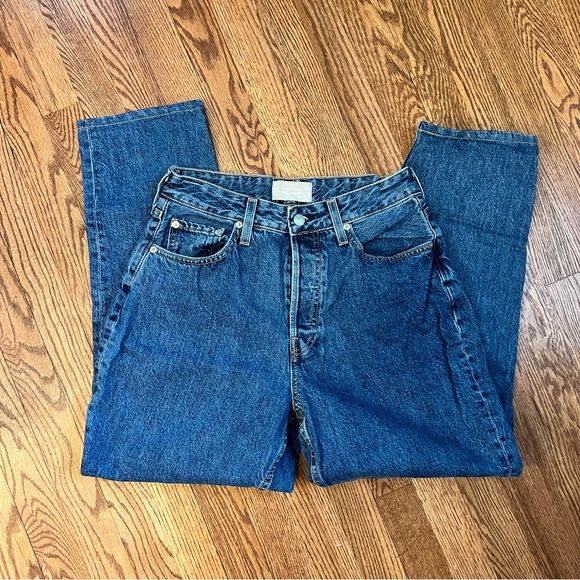 Everlane Curvy 90s Cheeky Straight Jean - Medium Blue Wash / Size 30R - Picture 5 of 9